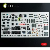   Kelik F-14A - interior 3D decals for Hasegawa kit 1:48 (K48160)