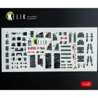 Kelik F-14A - interior 3D decals for GWH kit 1:48 (K48161)