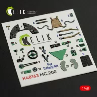   Kelik MC.200 - interior 3D decals for Italeri kit 1:48 (K48163)