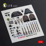   Kelik Spitfire TR.9 - interior 3D decals for Airfix 1:48 (K48166)