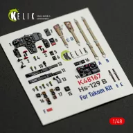   Kelik Hs-129 B - interior 3D decals for Takom kit 1:48 (K48167)