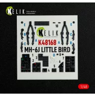   Kelik MH-6J Little Bird - interior 3D decals for ICM kit 1:48 (K48168)