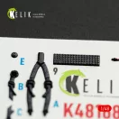 Kelik MH-6J Little Bird - interior 3D decals for ICM kit 1:48 (K48168)