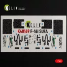 Kelik F-16I SUFA - interior 3D decals for GWH kit 1:48 (K48169)
