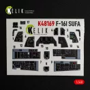 Kelik F-16I SUFA - interior 3D decals for GWH kit 1:48 (K48169)