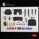 Kelik F-35B - interior 3D decals for Italeri 1:48 (K48186)