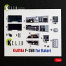 Kelik F-35B - interior 3D decals for Italeri 1:48 (K48186)