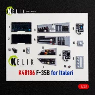 Kelik F-35B - interior 3D decals for Italeri 1:48 (K48186)