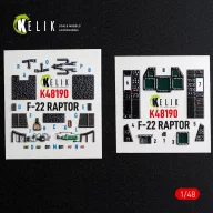   Kelik F-22 Raptor - interior 3D decals for Hasegawa 1:48 (K48190)