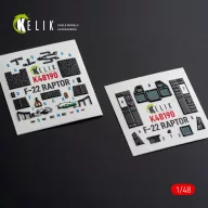   Kelik F-22 Raptor - interior 3D decals for Hasegawa 1:48 (K48190)