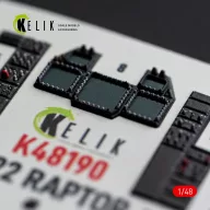   Kelik F-22 Raptor - interior 3D decals for Hasegawa 1:48 (K48190)