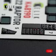   Kelik F-22 Raptor - interior 3D decals for Hasegawa 1:48 (K48190)