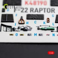   Kelik F-22 Raptor - interior 3D decals for Hasegawa 1:48 (K48190)