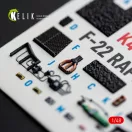 Kelik F-22 Raptor - interior 3D decals for Hasegawa 1:48 (K48190)