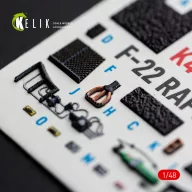   Kelik F-22 Raptor - interior 3D decals for Hasegawa 1:48 (K48190)