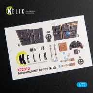   Kelik BF109-10G interior 3D decals for Fine Molds kit 1:72 (K72010)
