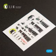   Kelik F-16D Fighting Falcon interior 3D decals for Kinetic kit 1:72 (K72011)