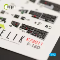   Kelik F-16D Fighting Falcon interior 3D decals for Kinetic kit 1:72 (K72011)