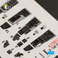   Kelik F-16I Sufa interior 3D decals for Kinetic kit 1:72 (K72016)