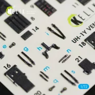   Kelik UH-1Y Venom interior 3D decals for Dream Model kit 1:72 (K72026)