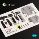 Kelik RF-4E Phantom II interior 3D decals for Hasegawa kit 1:72 (K72034)