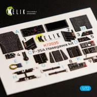   Kelik F-35A interior 3D decals for Hasegawa kit 1:72 (K72035)
