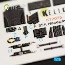 Kelik F-35A interior 3D decals for Hasegawa kit 1:72 (K72035)