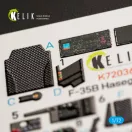 Kelik F-35B interior 3D decals for Hasegawa kit 1:72 (K72036)