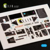 Kelik F-35B interior 3D decals for Academy kit 1:72 (K72037)