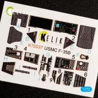 Kelik F-35B interior 3D decals for Academy kit 1:72 (K72037)