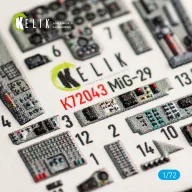   Kelik MiG-29 Fulcrum-A 9-12 interior 3D decals for GWH kit 1:72 (K72043)