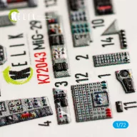   Kelik MiG-29 Fulcrum-A 9-12 interior 3D decals for GWH kit 1:72 (K72043)
