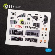   Kelik JASDF F-2B Fighter interior 3D decals for FineMolds kit 1:72 (K72047)