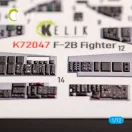 Kelik JASDF F-2B Fighter interior 3D decals for FineMolds kit 1:72 (K72047)
