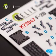   Kelik JASDF F-2B Fighter interior 3D decals for FineMolds kit 1:72 (K72047)