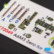   Kelik A6M3 Zero - interior 3D decals for Tamiya kit 1:72 (K72049)