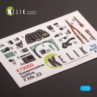   Kelik Spitfire F.Mk.22 - interior 3D decals for Airfix kit 1:72 (K72050)
