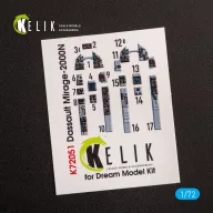   Kelik Mirage - 2000N - interior 3D decals for Dream Model kit 1:72 (K72051)