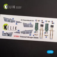   Kelik Mirage - 2000N - interior 3D decals for Dream Model kit 1:72 (K72051)
