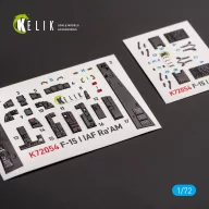   Kelik F-15I IAF Ra'am - interior 3D decals for GWH kit 1:72 (K72054)