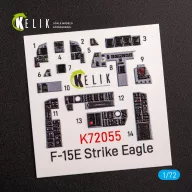   Kelik F-15E Strike Eagle - interior 3D decals for Revell kit 1:72 (K72055)