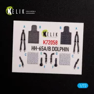   Kelik HH-65A/B Dolphin interior 3D decals for Dream Model kit 1:72 (K72058)