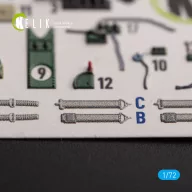   Kelik M6A1 Seiran/Nanzan interior 3D decals for Tamiya kit 1:72 (K72060)