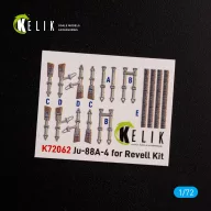   Kelik Junkers JU 88 A-4 interior 3D decals for Revell kit 1:72 (K72062)