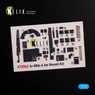   Kelik Junkers JU 88 A-4 interior 3D decals for Revell kit 1:72 (K72062)