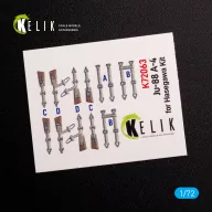   Kelik Junkers JU 88 A-4 interior 3D decals for Hasegawa kit 1:72 (K72063)