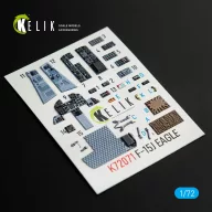   Kelik F-15J Eagle interior 3D decals for PLATZ kit 1:72 (K72071)