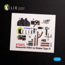 Kelik N1K1-Ja Shiden Type 11 interior 3D decals for Tamiya kit 1:72 (K72075)