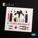 Kelik Amx Ghibli interior 3D decals for Italeri kit 1:72 (K72076)