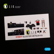   Kelik Gloster Meteor F.8 interior 3D decals for Airfix kit 1:72 (K72077)